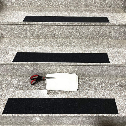 COSIMIXO 4" x 35Ft Heavy Duty Anti Slip Tape,Best 80grit Friction,Grip,Abrasive for Stairs Outdoor/Indoor Waterproof Grip Tape Safety Non Skid Tread Staircases Anti-Slip Traction Tape Black