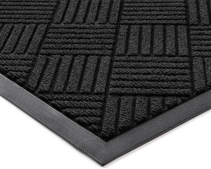 100pointONE Durable Front Door Mat, Heavy Duty Indoor Outdoor Doormat, 48” x 36” Low Profile Outdoor Mats for Home Entrance, Stain and Fade Resistant Shoe Scraper Mat, Ideal for High Traffic Area