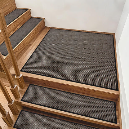 Stair Treads Non Slip, Rubber Backing Stair Treads for Wooden Steps, 15 PCS Thicken Linen Carpet Stair Runners Indoor for Kids Elders and Pets, No Residue Stair Carpet Treads, 8"x30", Beige