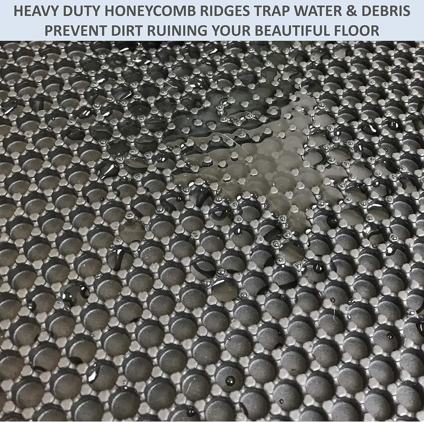 Heavy Duty Clean Step Boot Shoe Scraper Floor Mat, Perfect for Any Entryway to Keep Your Home Clean, Waterproof Largest Available 23" x 36"