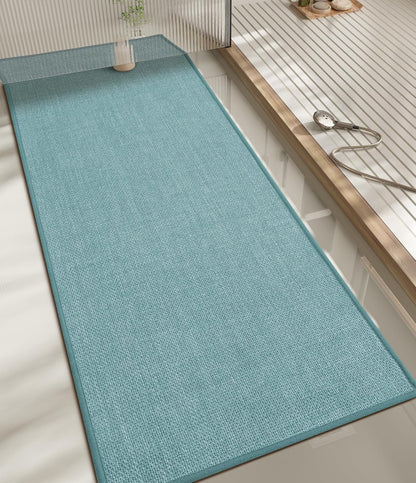 chakme Bathroom Rugs Mat 24x17, Ultra Thin Non Slip Bath Mat Small Quick Dry Absorbent Bath Mat for Bathroom Floor, (Dark Beige, 24"x17")
