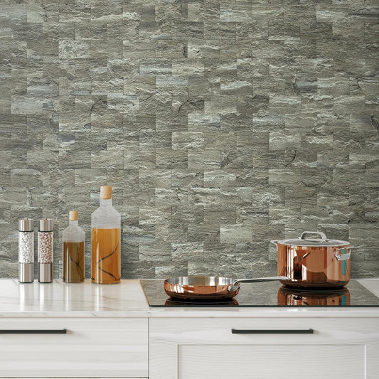 DICOFUN 10-Sheet Polished White Thick PVC Peel and Stick Backsplash, Ceramic Look Subway Tile White Kitchen Backsplash Peel and Stick Wall Tiles