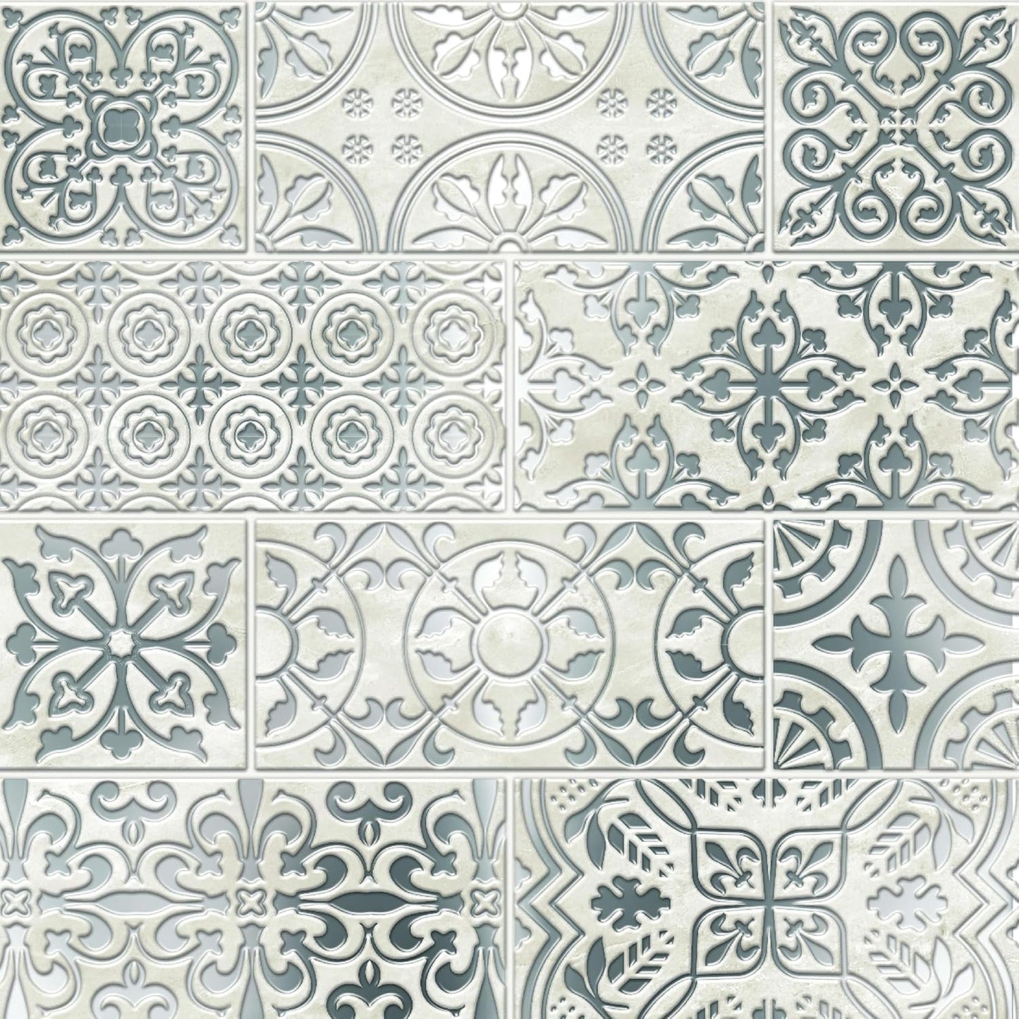 Main Street – 24-Pack of 8 x8 Peel and Stick Backsplash Wallpaper Tiles – Removable Self Adhesive Wall Tile for Kitchen, Renter-Friendly for Your Home and DIY Projects (Patina Copper)