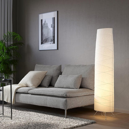 IKEA Vickleby (404.844.87) Handmade Rice Paper Shade White Floor Lamp, White 54 in. (136cm)