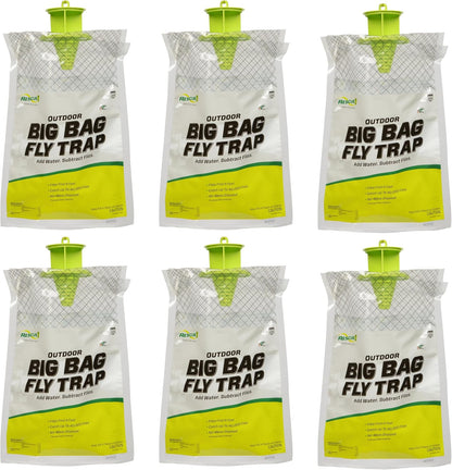 RESCUE! Big Bag Fly Trap – Disposable, Outdoor Use - 6 Traps