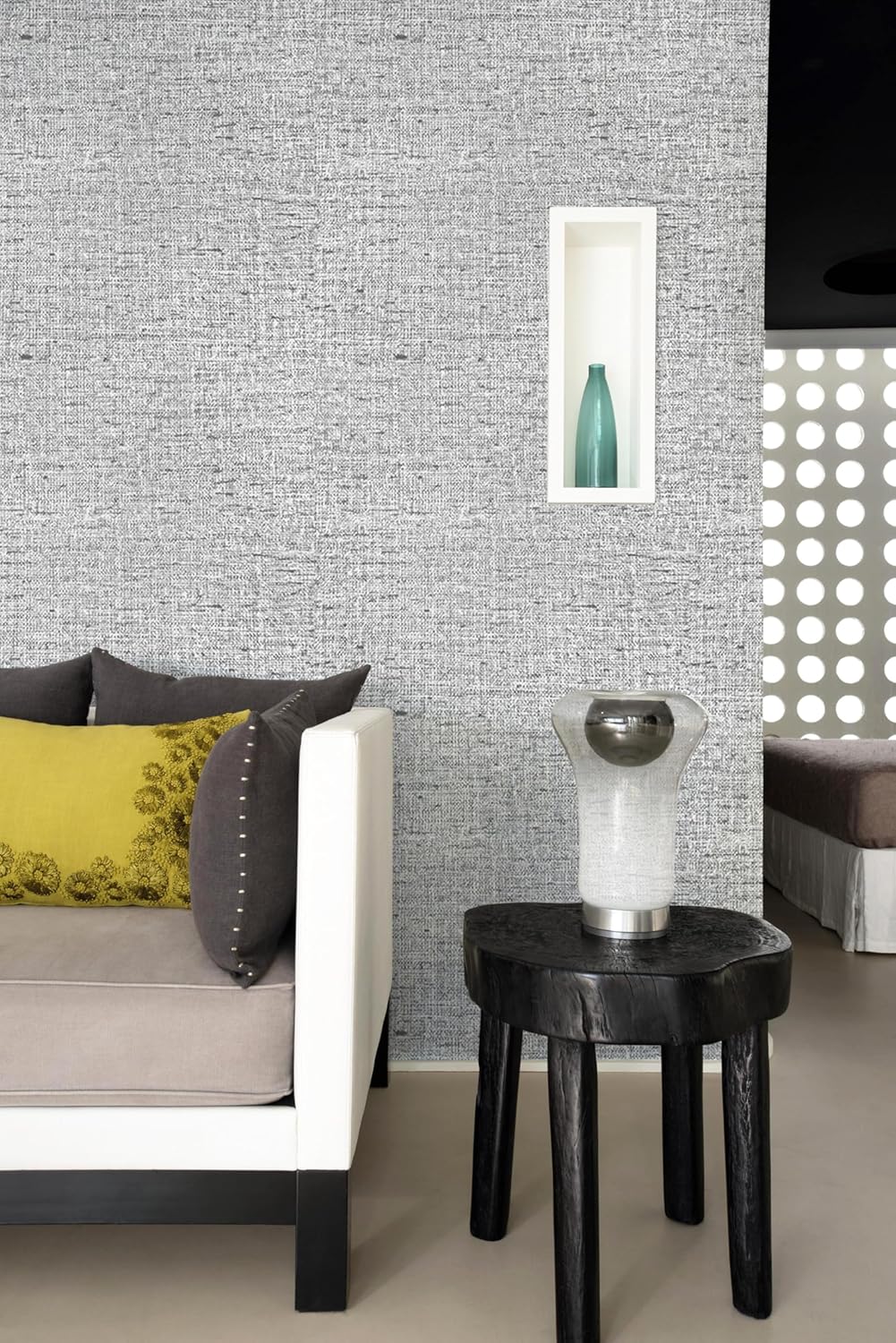Beige Grasscloth Peel and Stick Wallpaper Textured Contact Paper 15.7inch x 118.1inch Faux Linen Vintage Grasscloth Contact Paper Self Adhesive Removable Wallpaper Vinyl
