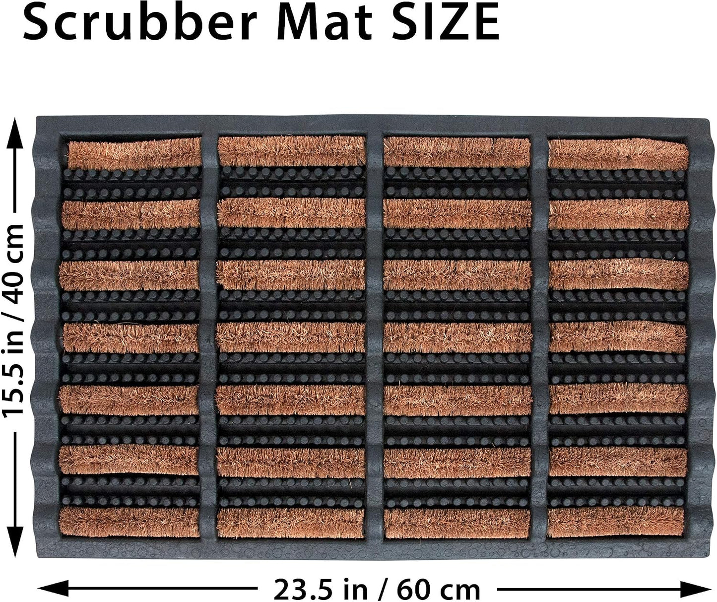 FOOTMATTERS Ninamar Mud Scrubber Tray Mat – 24 x 16 inch