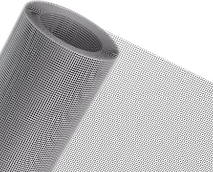 MAGZO Window Screen Replacement Mesh 48"W x 99"L - Pet Resistant Premium & Durable Polyester Screen Door Mesh, Allows Fresh Air In, DIY Repair Kit Includes Tool for Sliding Doors,Windows,Patio, Gray