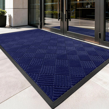 100pointONE Durable Front Door Mat, Heavy Duty Indoor Outdoor Doormat, 48” x 36” Low Profile Outdoor Mats for Home Entrance, Stain and Fade Resistant Shoe Scraper Mat, Ideal for High Traffic Area