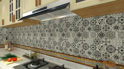 LONGKING Peel and Stick Backsplash Tile Stickers, Colorful Talavera Mexican Tile, Stick on Wall Tiles (10 Sheets)
