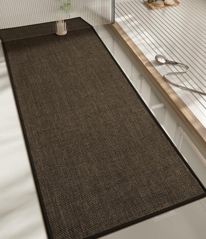 chakme Bathroom Rugs Mat 24x17, Ultra Thin Non Slip Bath Mat Small Quick Dry Absorbent Bath Mat for Bathroom Floor, (Dark Beige, 24"x17")