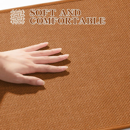 chakme Bathroom Rugs Mat 24x17, Ultra Thin Non Slip Bath Mat Small Quick Dry Absorbent Bath Mat for Bathroom Floor, (Dark Beige, 24"x17")