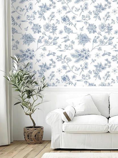 Safiyya Peel and Stick Wallpaper Floral Green and White Leaf Contact Paper for Cabinets 17.3"x 78.7" Self Adhesive Removable Wallpaper for Bathroom Renter Friendly Wall Paper Vinyl Roll