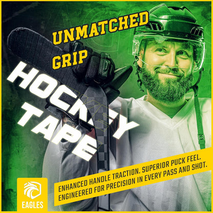EAGLES Hockey Tape Multipurpose Cloth Tape Roll for Lacrosse Baseball & Softball Bats, Rackets, Pullup Bars, Gardening Tools, Sports Gift Perfect for Wrist, Ankle, Foot, Knee and Hand Taping (Clear)