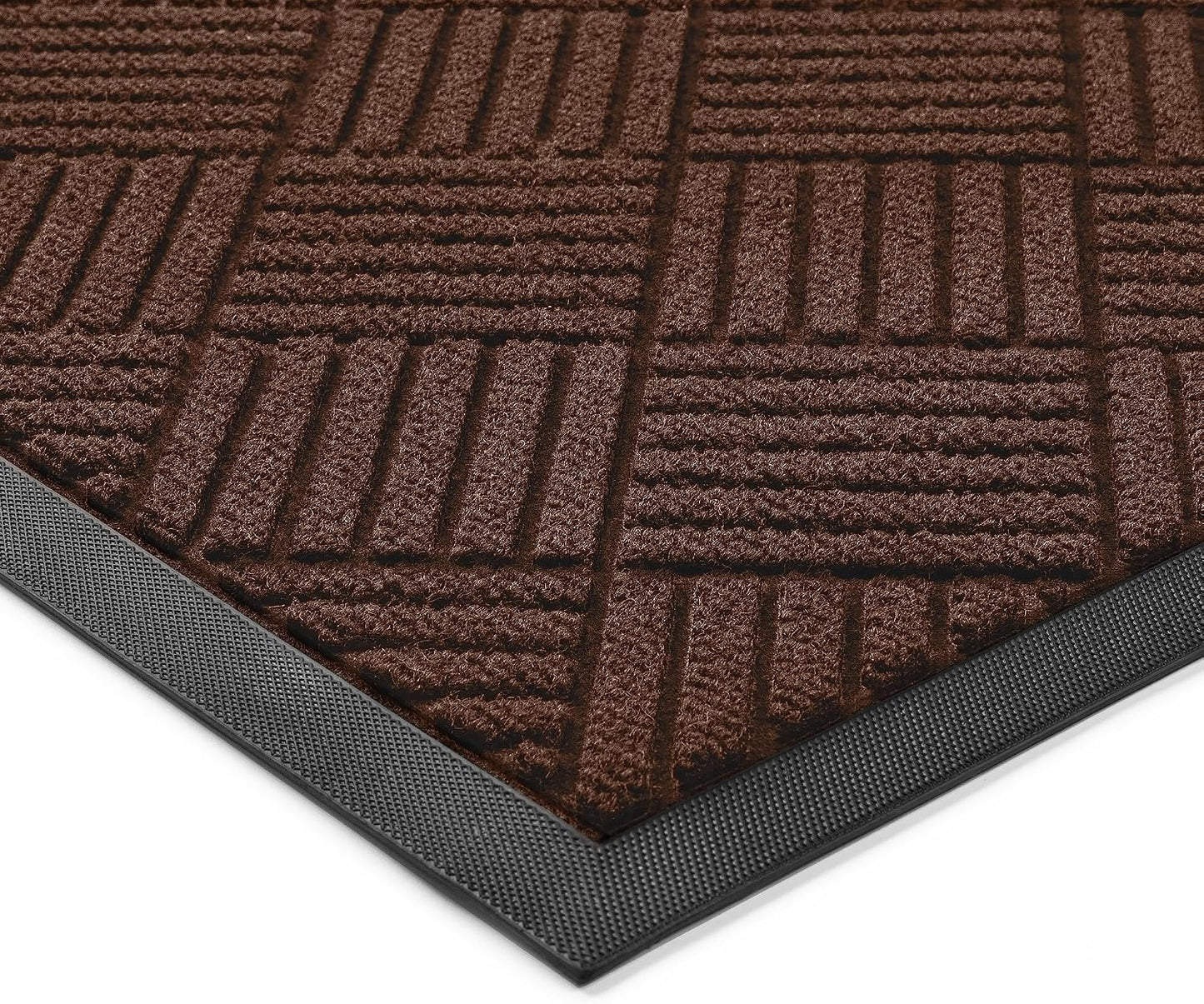 100pointONE Durable Front Door Mat, Heavy Duty Indoor Outdoor Doormat, 48” x 36” Low Profile Outdoor Mats for Home Entrance, Stain and Fade Resistant Shoe Scraper Mat, Ideal for High Traffic Area