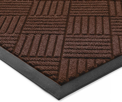 100pointONE Durable Front Door Mat, Heavy Duty Indoor Outdoor Doormat, 48” x 36” Low Profile Outdoor Mats for Home Entrance, Stain and Fade Resistant Shoe Scraper Mat, Ideal for High Traffic Area