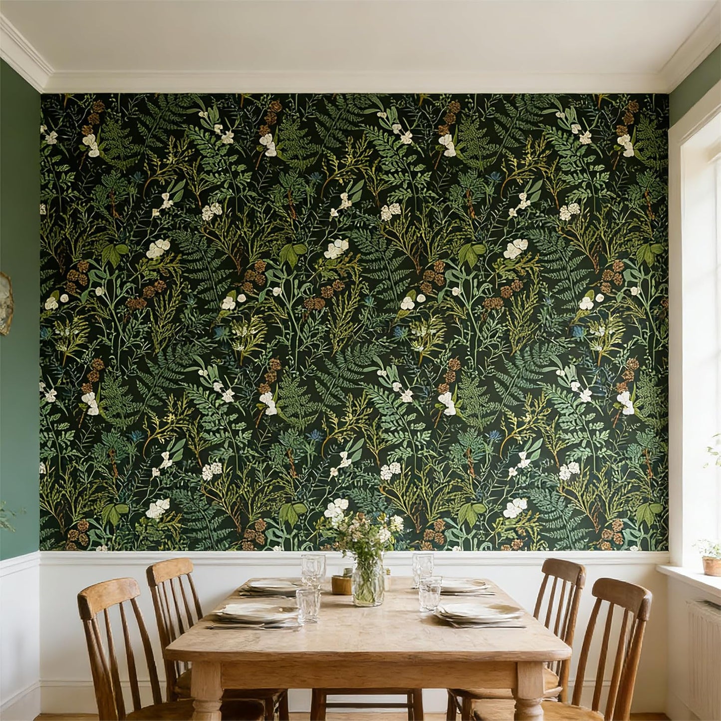 Peel and Stick Wallpaper Removable Self-Adhesive, Renter Friendly Waterproof Vinyl Contact Paper, Boho Self Stick Wall Paper for Bedroom Bathroom Cabinet Furniture Makeover, 17.5" x 118"
