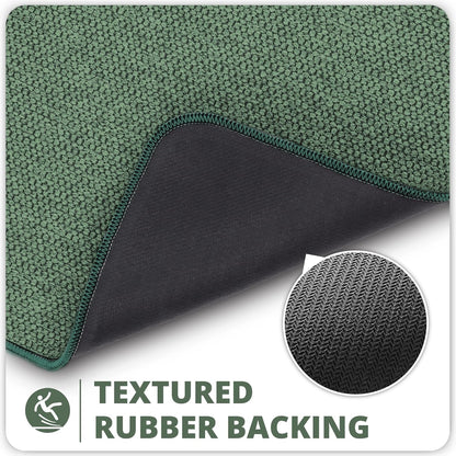 Bath Mat,Ultra Thin Bathroom Rugs,Rubber Bath Mats for Bathroom,No Slip Bath Rugs,Quick Dry,Machine Washable,Low Pile,Absorbent,Shower Outside,Sink,Home Decor Accessories.Grey,1'5"x2'3"(17x27Inch)
