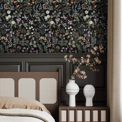 Dimoon 17.3''x78.7'' Vintage Peel and Stick Wallpaper Boho Beige Neutral Contact Paper White Floral Bird Wallpaper Removable Botanical Renter Friendly Modern Wall Paper Bedroom Bathroom Vinyl Roll