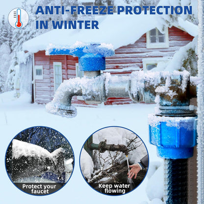 Outdoor Faucet Covers for Winter Freeze Protection 4 Pack Reusable Garden Faucet Cover Socks for Various Faucet Water Spigot Pipe Hose Bib,Waterproof Insulated Anti-Freeze Covers-Reflective Velcro