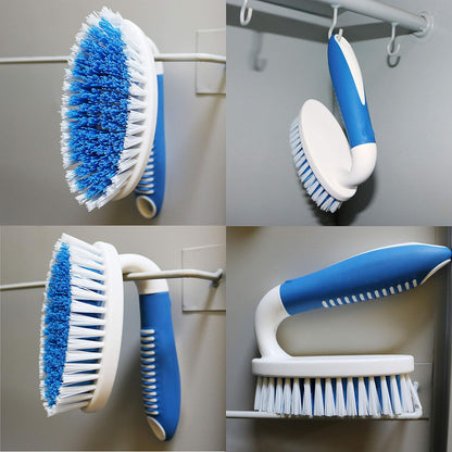Scrub Brush, 2 Pack Household Cleaning Brushes with Stiff Bristles, Scrubbing Brush for Carpet, Shower, Bathtub, Kitchen, Pool Tile, Bathroom Scrubber, Small