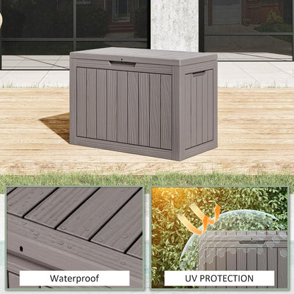 KAMABOKO 31 Gallon Outdoor Storage Box, Resin Deck Boxes Indoor and outdoor, Waterproof Storage Box Lockable Lid for Garden Tools, Package Delivery, Pool Supplies, Patio Cushions, Black