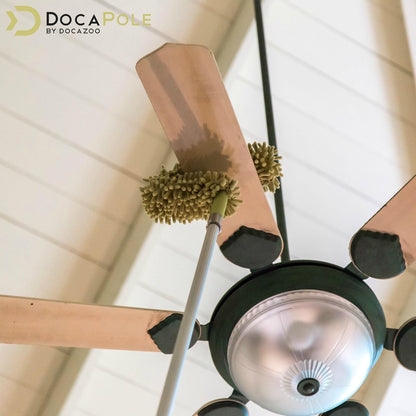 DOCAZOO DOCA Telescoping Pole 7-28 Ft - Extension Pole for Cleaning, Feather Duster, Window Washing Kit, Paint Roller, Window Squeegee - High Reach Extendable Kit for Indoor & Outdoor - Pole Only