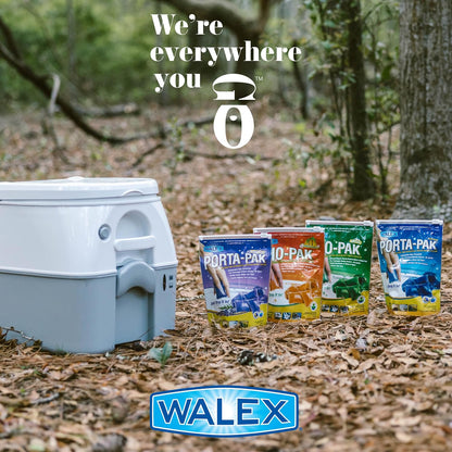 Walex Porta-Pak Black Holding Tank Deodorizer & Portion Control System Drop-Ins - Rapid Breakdown of Waste & Paper, Odor Prevention, Cleans Tank & Sensors - Lavender Breeze, 10-Pack