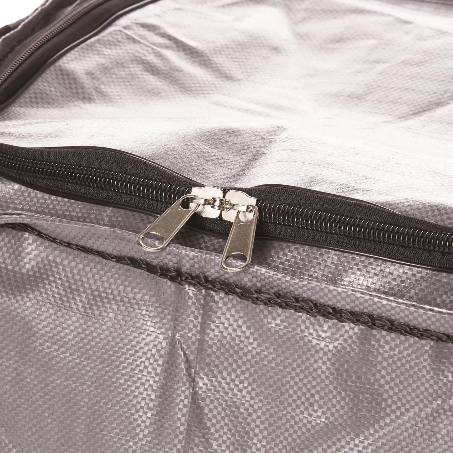 DURASACK XL 48-Gallon Zipper Top Heavy Duty Storage Tote Bags, Black | Rugged Woven Polypropylene Moving Bag, Reusable Self-Standing Design, Holds up to 500 Pounds