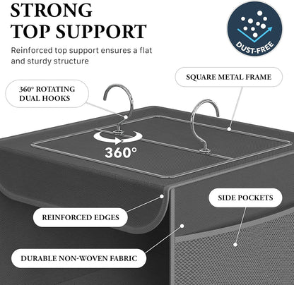 Simple Houseware 6 Shelf Hanging Closet Organizer, Gray