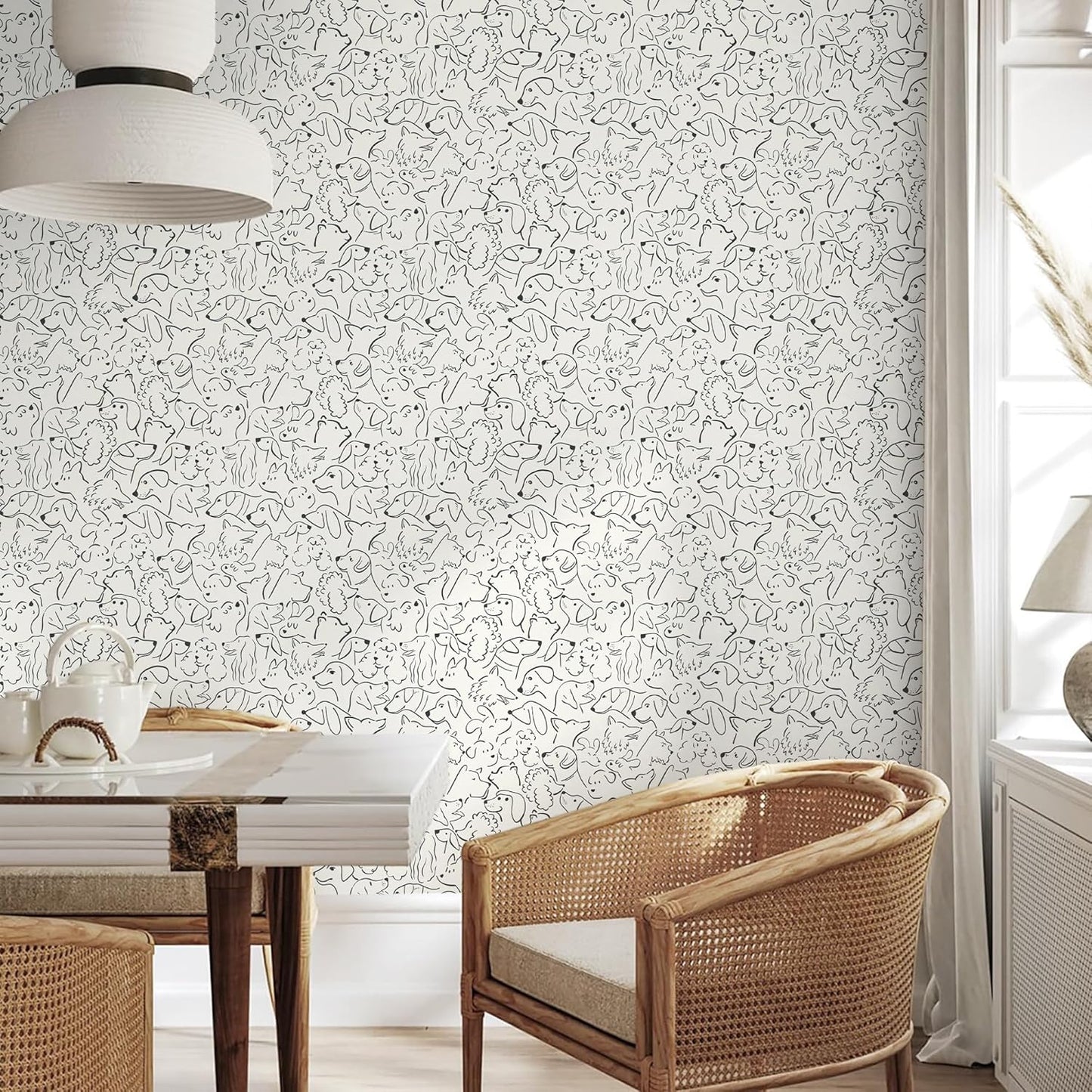 Heroad Boho Peel and Stick Wallpaper Beige Renter Friendly Wall Paper Peel and Stick Modern Contact Paper Neutral Geometric Wallpaper for Bedroom Bathroom Cabinets Decor Vinyl Waterproof 17.3"x78.7"