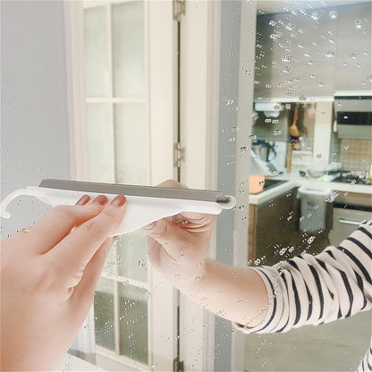 Tiny Bathroom Shower Mirror Squeegee with Hanging Hook, Silicone Mini Kitchen Countertop Squeegee, Water Wiper Scraper Cleaner Tool for Cleaning Sink, Counter, Tiles, Handy Window Glass Water Blade