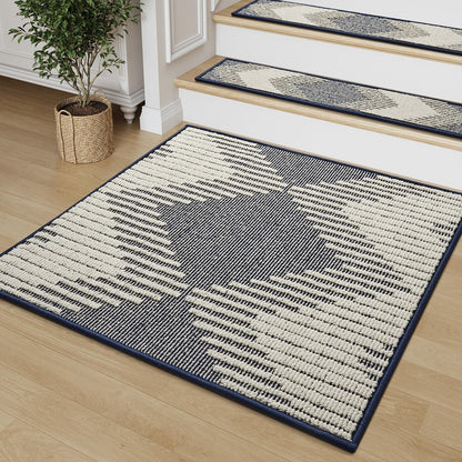 PADOOR 15PC Stair-Treads Non Slip, 3D Peel and Stick Stair Treads for Wooden Steps Indoor, Stair-Carpet Treads Washable Reusable Adhesive Stair-Runner Rugs for Kids and Dogs 8"x30" Brown