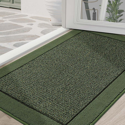 BEQHAUSE Indoor Door Mat 20" x 32", Dirt Trapper Door Mats Non-Slip Entryway Rugs Washable, Resist Dirt Absorbent Welcome Mat, Low Profile Floor Mats for Front Back Door and Entryway, Taupe