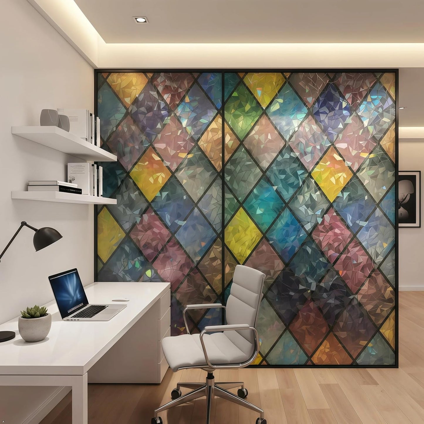 Frosted Privacy Window Film - Two-Way Blur Effect, Maximum Light Transmission, Static Cling No Glue, Easy Cut for Bathroom, Bedroom, Shower Room, Glass Doors (Frosted White, 17.5"x 78.7")