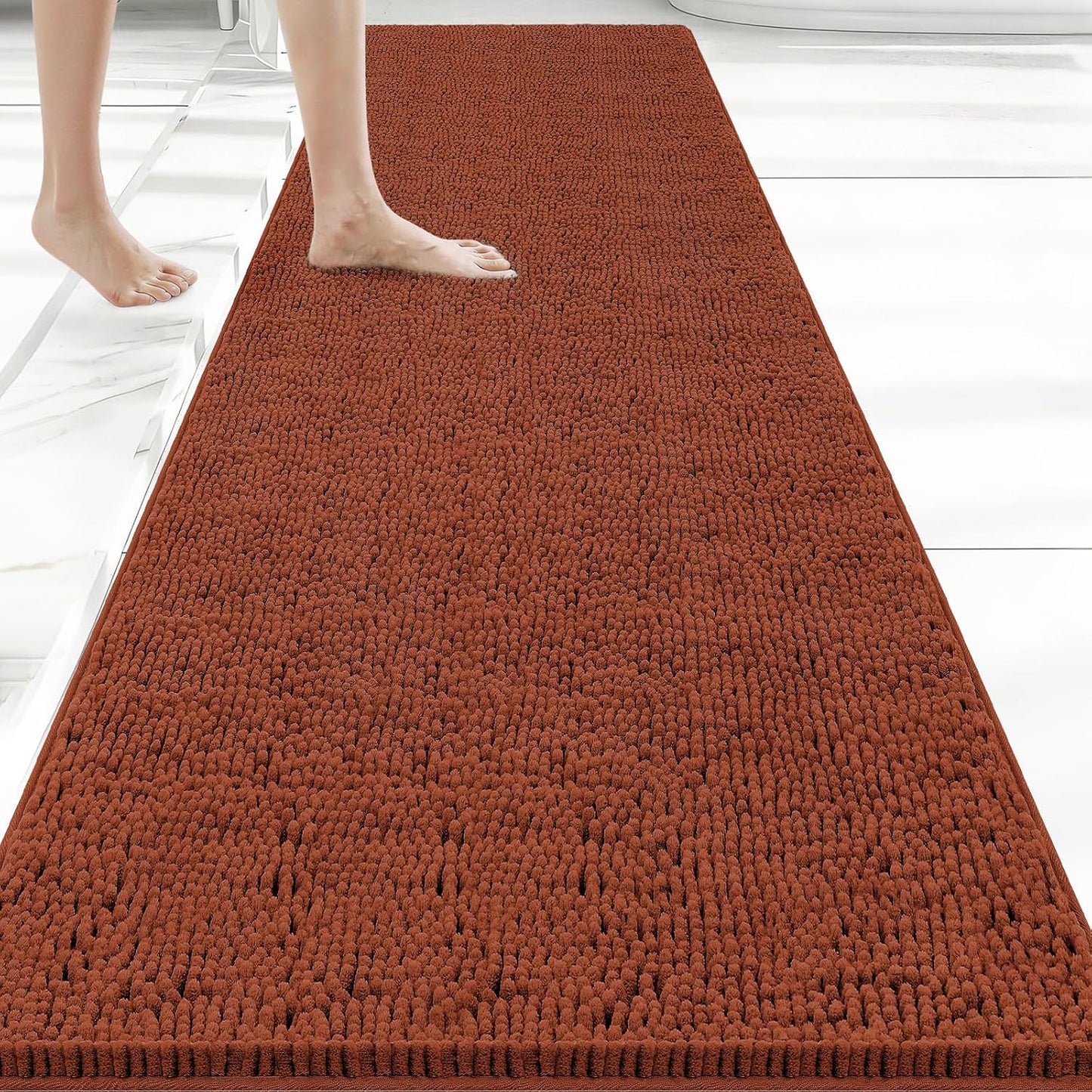 Bcoimo Bathroom Rugs 24x17, Bath Mats for Bathroom Non Slip with Rubber Backing,High Absorbent Microfiber Bath Rugs Quick Drying, Machine Washable, Durable Decor
