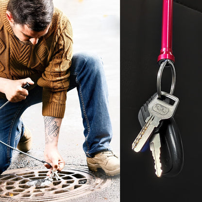 Drain Snake, Drain Clog Remover - Gutter Cleaning Tools Drain Cleaner for Toilet Sewer Shower Kitchen Bathroom Tub Clogged Drains Opener Cleaning Tool, Flexible Grabber Claw Pick Up Reacher (79 inch)
