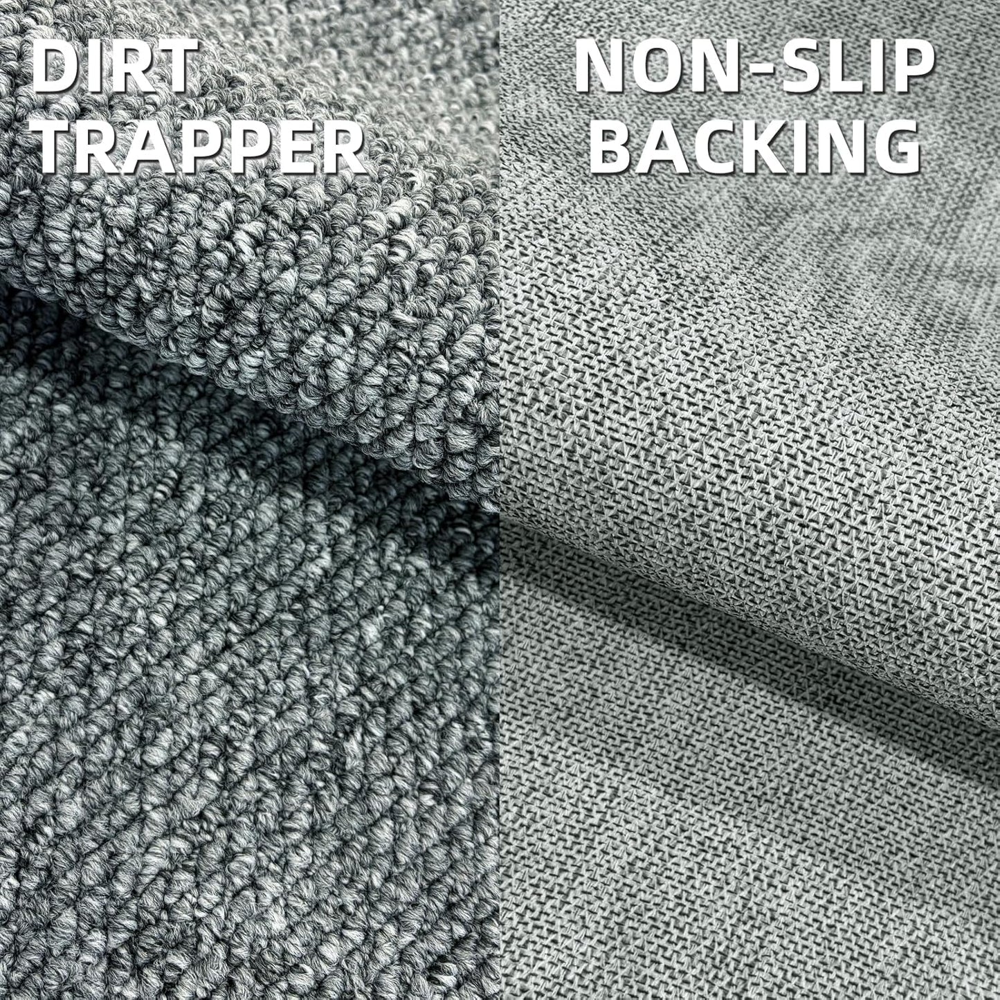 Indoor Door mat 17“ x 30”, Dirt Trapper Door Mat, Non-Slip Washable Entrance Mat, Dirt Resistant and Absorbent Welcome Mat,Low-Profile Doormat for Entryways, Front Doors, and Indoor Entrances, White