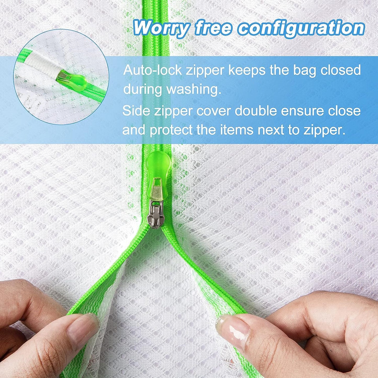 GOGOODA 7 PCS Mesh Laundry Bags, Delicates Washing Bags | Multisize for Sweater Blouse Hosiery Bras Machine Wash Bags for Travel Storage Organization