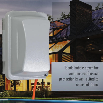 TayMac MM2410G Gray Polycarbonate 2-Gang Weatherproof In-Use Electrical Outlet Cover for Home Improvement, 2.75-in. Deep Outdoor Outlet Cover for Electrical Box, UFAST 55-in-1, Rated NEMA 3R