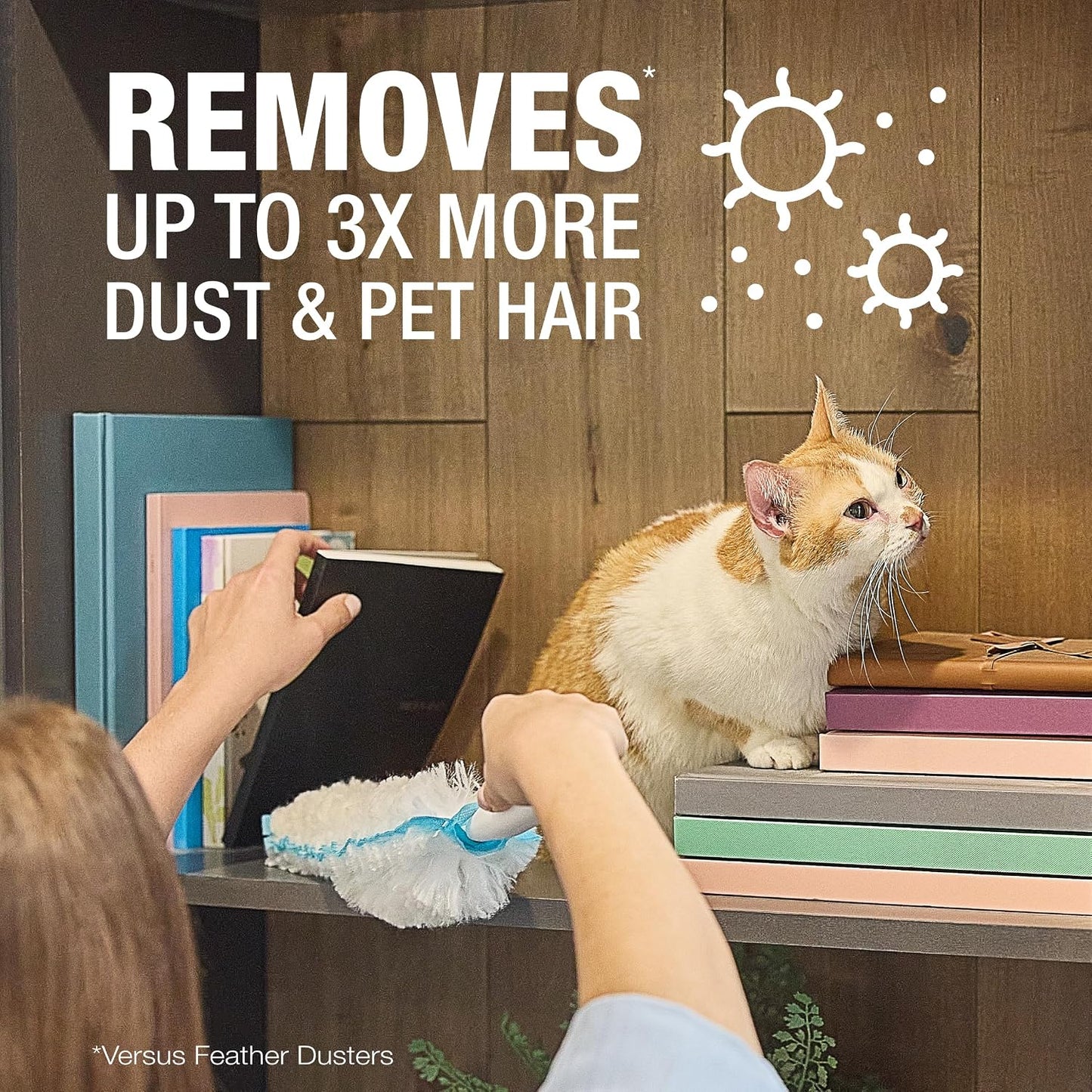 Bona High Performance Dusting System - 1 Extendable Handle, 3 Disposable Dusters, 1 Reusable Duster, & 1 Storage Bag - Extendable Dusting Kit