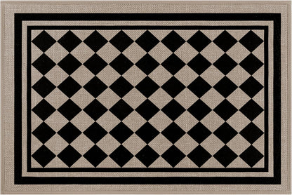 Vaukki Indoor Door Mat 17"x30", Ultra Thin Doormat Indoor Entrance, Non Slip Rubber Backed Inside Welcome Mat for Front Door, Low-Profile Washable Dirt Trapper Entry Floor Mat for Entryway, Sweet Home