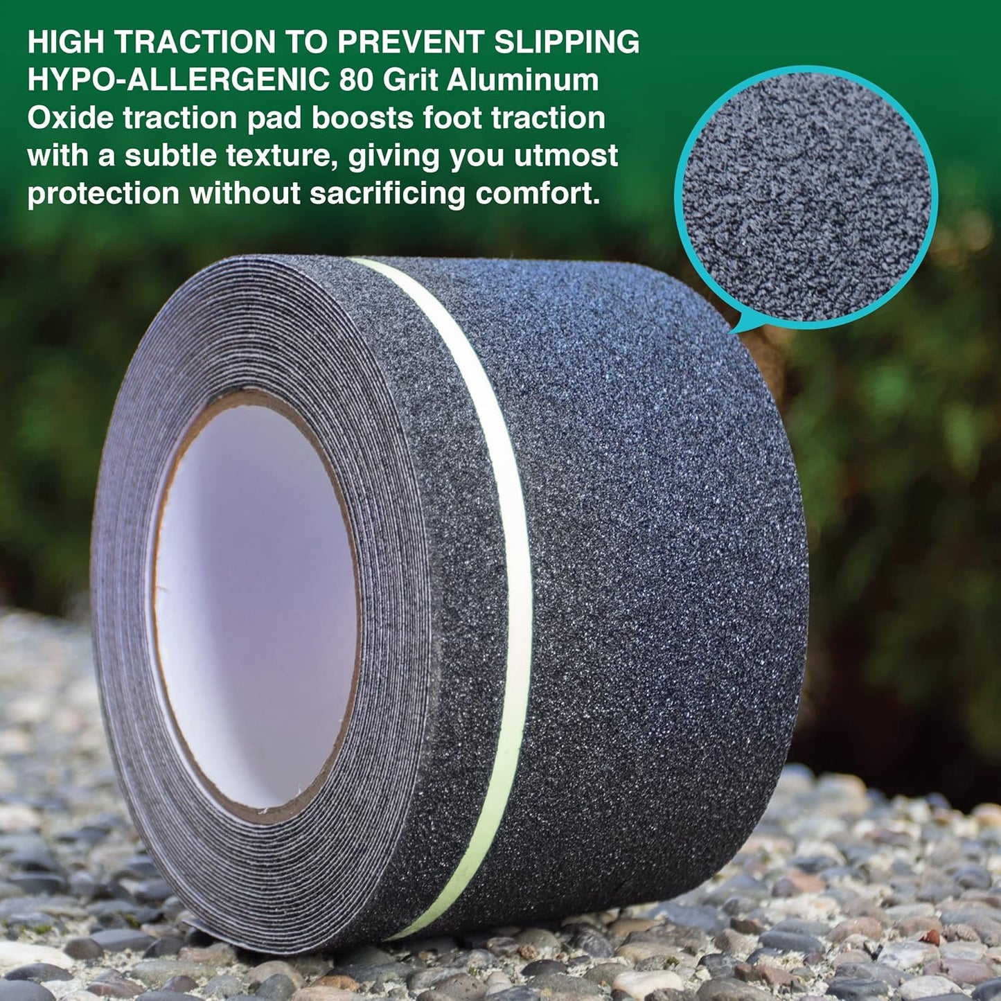 Lifegrip Anti Slip Tape, 4 Inch x 15 Foot Non-Slip Traction Grip Tape for Stairs, Waterproof Stair Treads Grip Non Slip, Non Skid Tape for Steps, Outdoor Black Grip Tape (4" X 15')