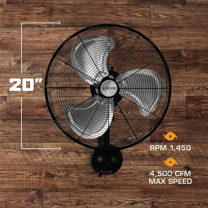 Hurricane Classic 6 Inch Clip Fan, 2 Speed Portable Desk Table Fan with Tilt, White