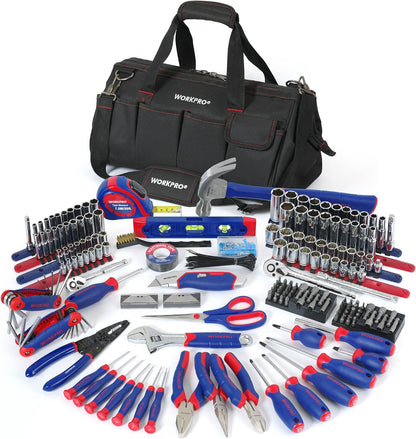 WORKPRO 322-Piece Home Repair Tool Kit With Carrying Bag - Basic Household Hand Tools