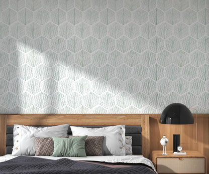 Modern Peel and Stick Wallpaper 17.3''×78.8'' Self Adhesive Wallpaper Boho Contact Paper Beige and White Geometric Wall Paper Removable Decorative Wallpapers for Bedroom Bathroom Cabinets Decor Vinyl