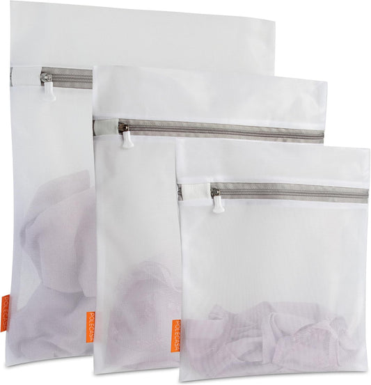 Polecasa Mesh Laundry Bags 3 Pack (Large, Medium, Small) | Durable Zipper, For Delicates, Lingerie, Bras, Underwear, Protect Garments in Washing Machine