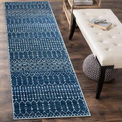 Lahome Moroccan Entry Rug 2x3, Non-Slip Washable Front Indoor Door Mat Rubber Backing Low-Profile Door Rugs, Small Geometric Print Distressed for Entryway Bathroom Kitchen, Black Hana