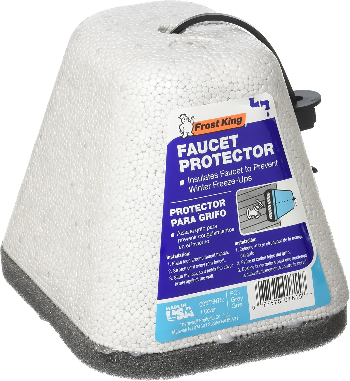 Frost King FC1 Outdoor Foam Faucet Cover, Oval (Pack of 2)