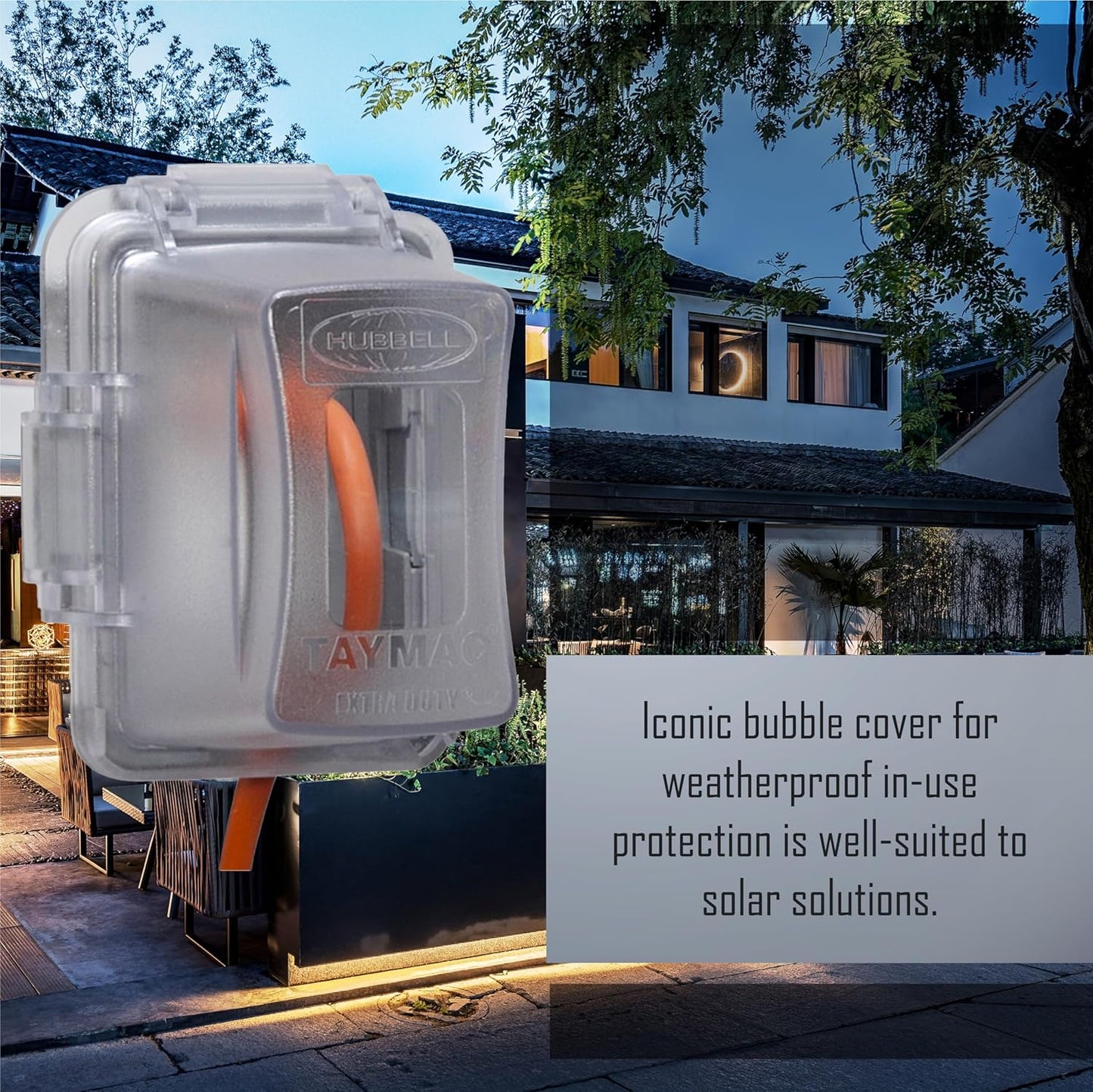 TayMac MM420W Raco 1-Gang Nonmetallic Extra Duty Weatherproof In-Use Horizontal/Vertical 16-in-1 Standard Cover, White, 2.75" Size